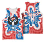 South Australia Oztag Custom Basketball Jersey SA Piping Shrike Indigenous Art