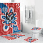 South Australia Oztag Custom Bathroom Set SA Piping Shrike Indigenous Art