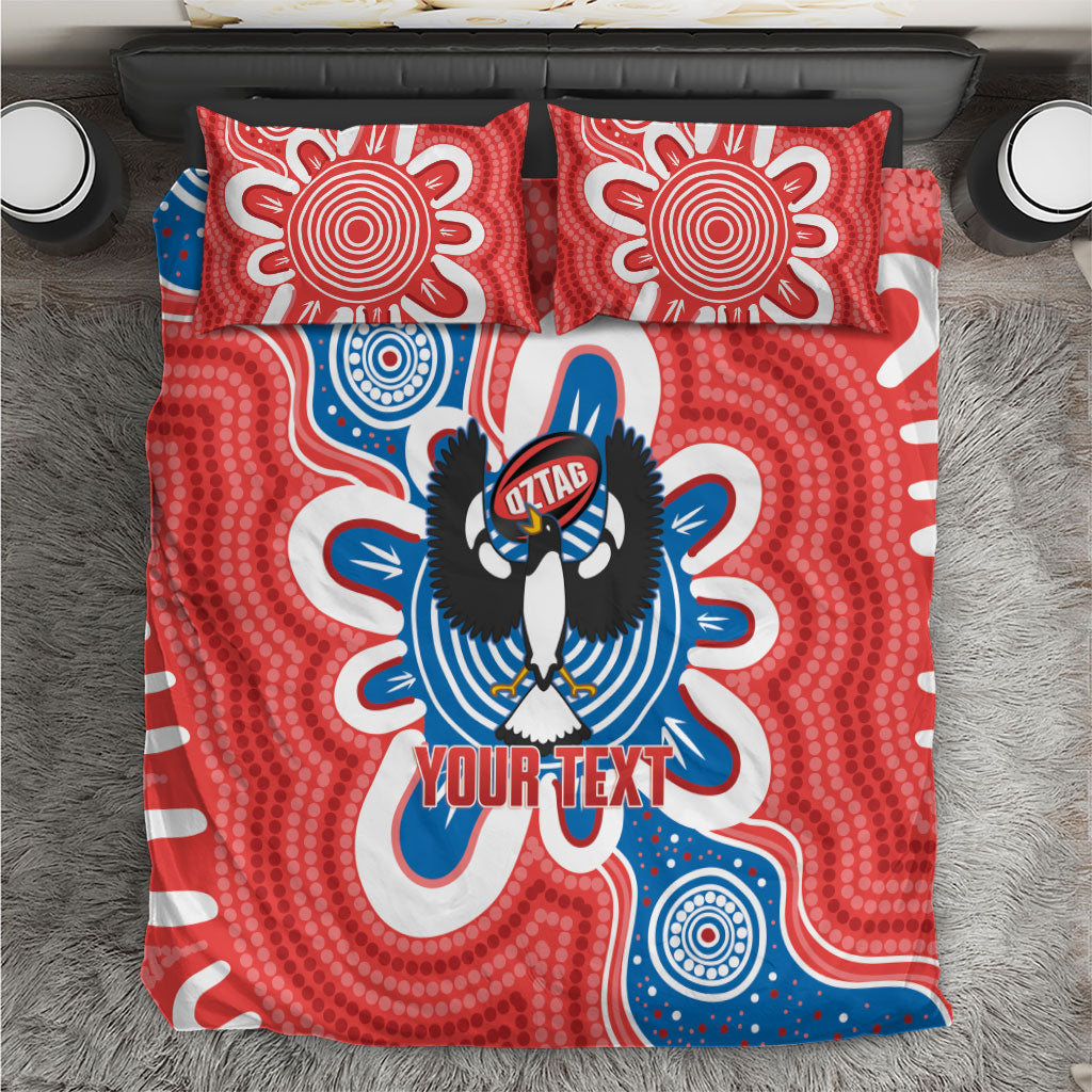 South Australia Oztag Custom Bedding Set SA Piping Shrike Indigenous Art