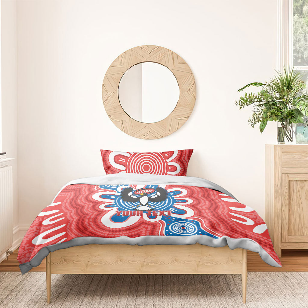 South Australia Oztag Custom Bedding Set SA Piping Shrike Indigenous Art