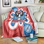 South Australia Oztag Custom Blanket SA Piping Shrike Indigenous Art