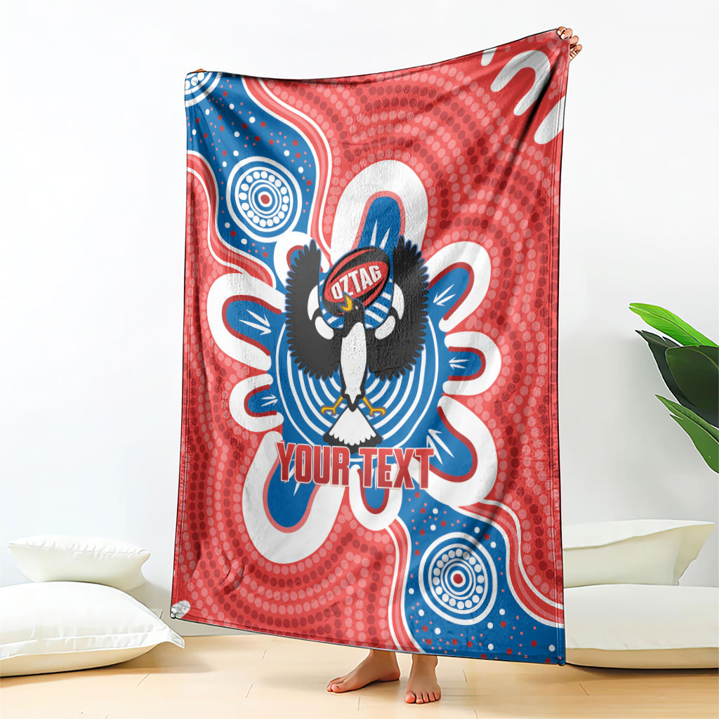 South Australia Oztag Custom Blanket SA Piping Shrike Indigenous Art