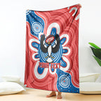 South Australia Oztag Custom Blanket SA Piping Shrike Indigenous Art
