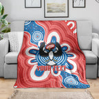 South Australia Oztag Custom Blanket SA Piping Shrike Indigenous Art