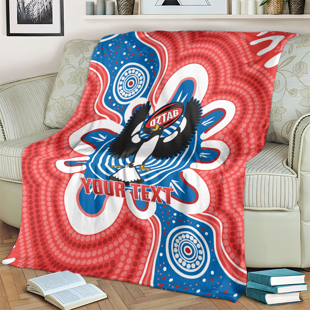 South Australia Oztag Custom Blanket SA Piping Shrike Indigenous Art