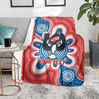 South Australia Oztag Custom Blanket SA Piping Shrike Indigenous Art