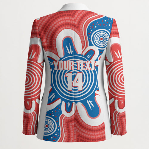 South Australia Oztag Custom Blazer SA Piping Shrike Indigenous Art