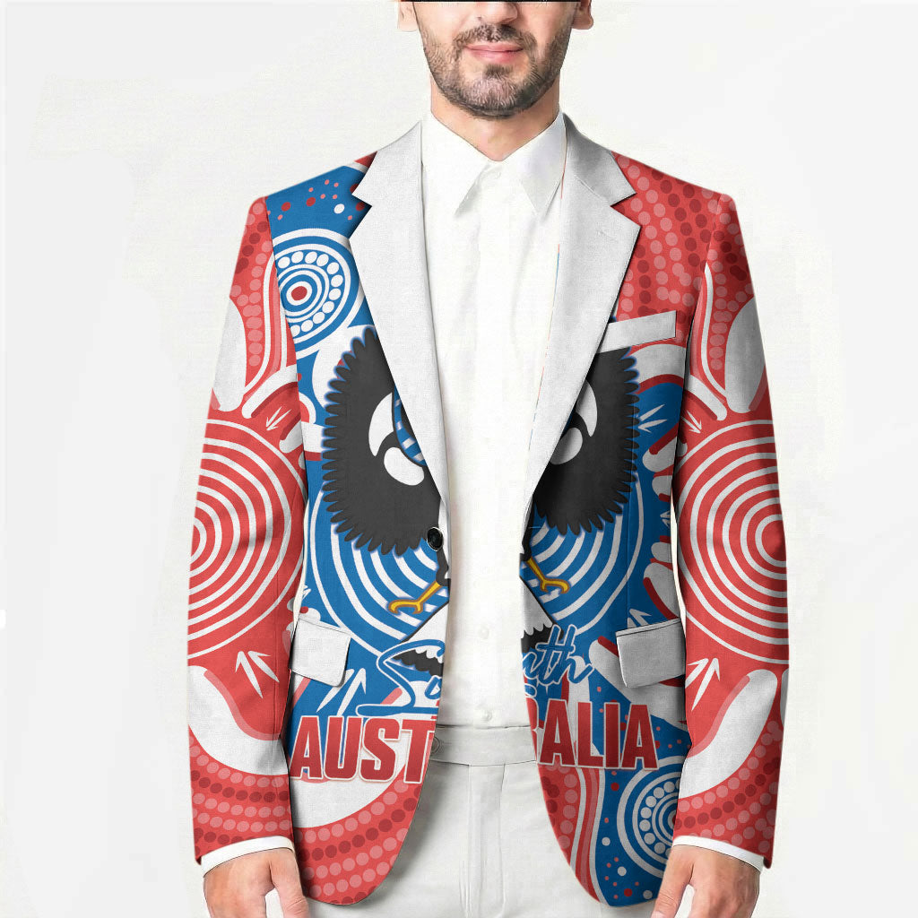 South Australia Oztag Custom Blazer SA Piping Shrike Indigenous Art