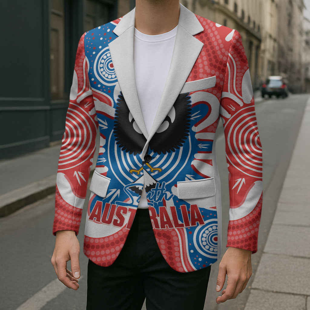 South Australia Oztag Custom Blazer SA Piping Shrike Indigenous Art