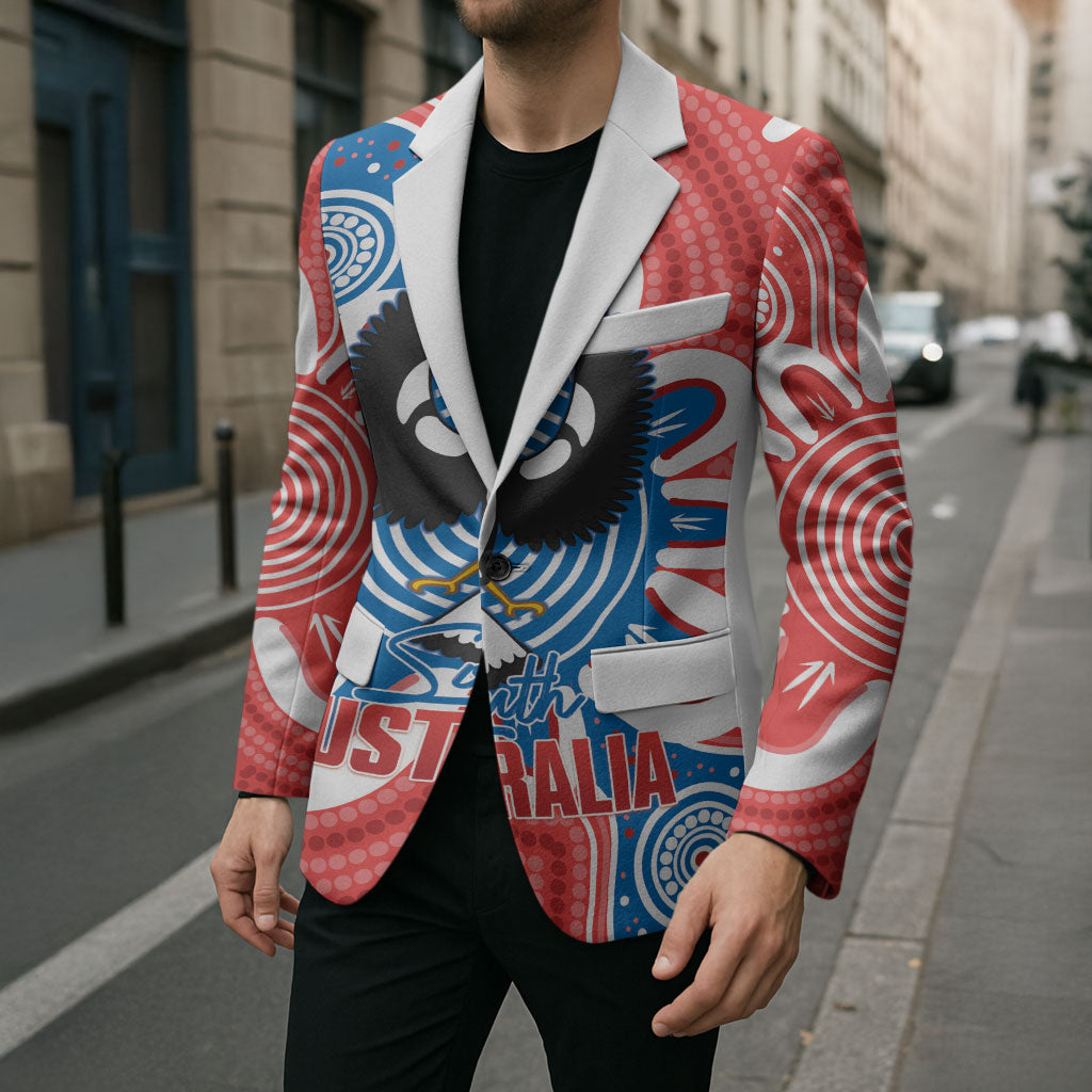 South Australia Oztag Custom Blazer SA Piping Shrike Indigenous Art
