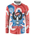South Australia Oztag Custom Button Sweatshirt SA Piping Shrike Indigenous Art