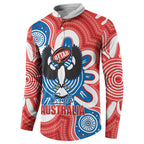 South Australia Oztag Custom Button Sweatshirt SA Piping Shrike Indigenous Art