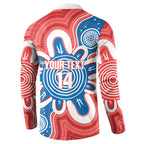 South Australia Oztag Custom Button Sweatshirt SA Piping Shrike Indigenous Art