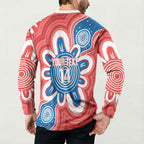 South Australia Oztag Custom Button Sweatshirt SA Piping Shrike Indigenous Art