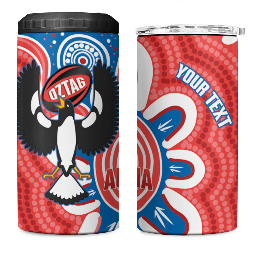 South Australia Oztag Custom 4 in 1 Can Cooler Tumbler SA Piping Shrike Indigenous Art