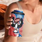 South Australia Oztag Custom 4 in 1 Can Cooler Tumbler SA Piping Shrike Indigenous Art