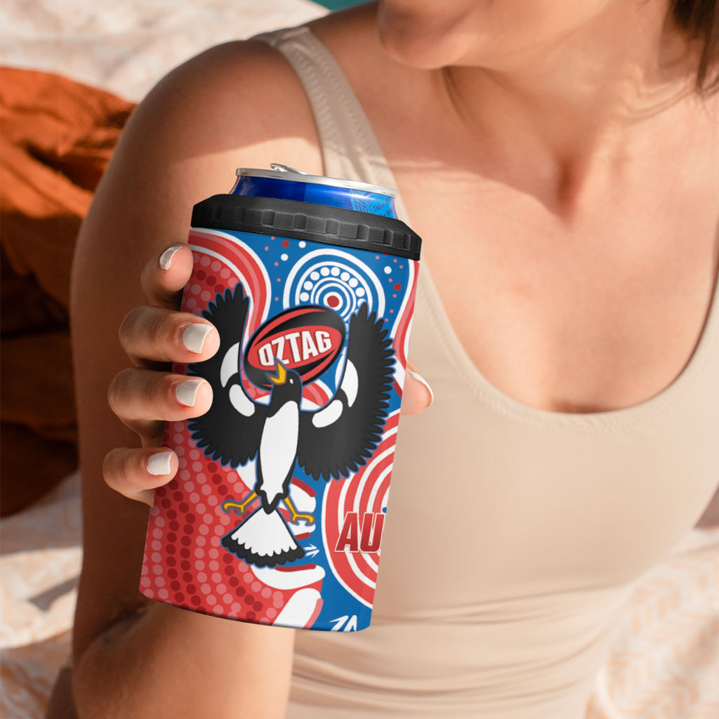 South Australia Oztag Custom 4 in 1 Can Cooler Tumbler SA Piping Shrike Indigenous Art