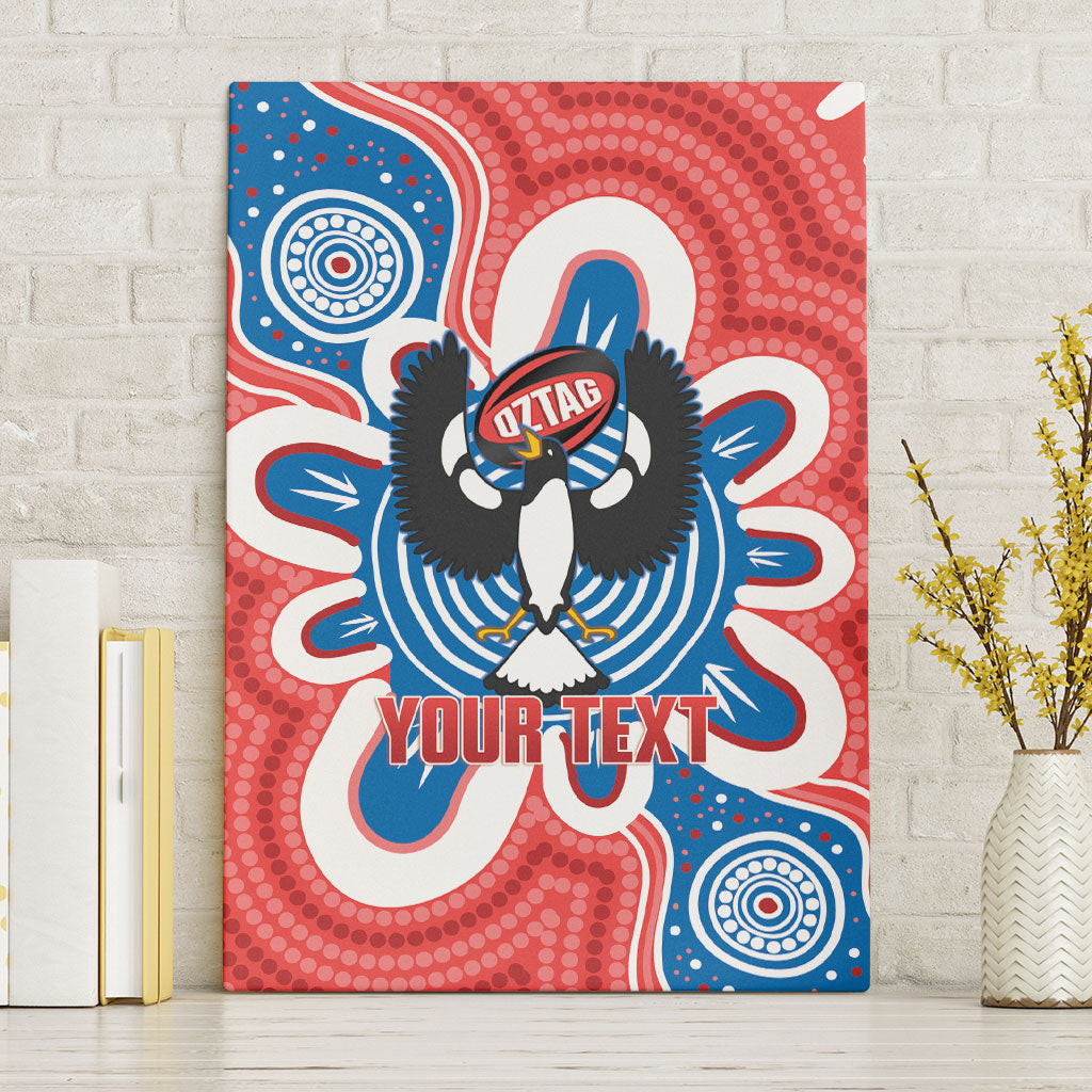 South Australia Oztag Custom Canvas Wall Art SA Piping Shrike Indigenous Art