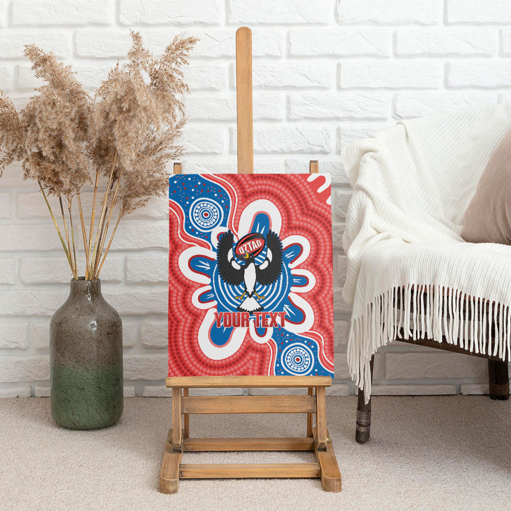 South Australia Oztag Custom Canvas Wall Art SA Piping Shrike Indigenous Art