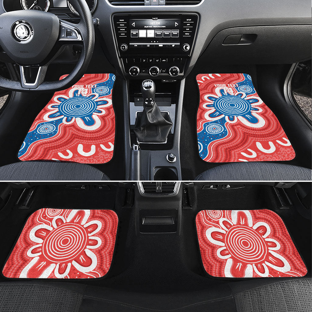 South Australia Oztag Custom Car Mats SA Piping Shrike Indigenous Art