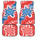 South Australia Oztag Custom Car Mats SA Piping Shrike Indigenous Art