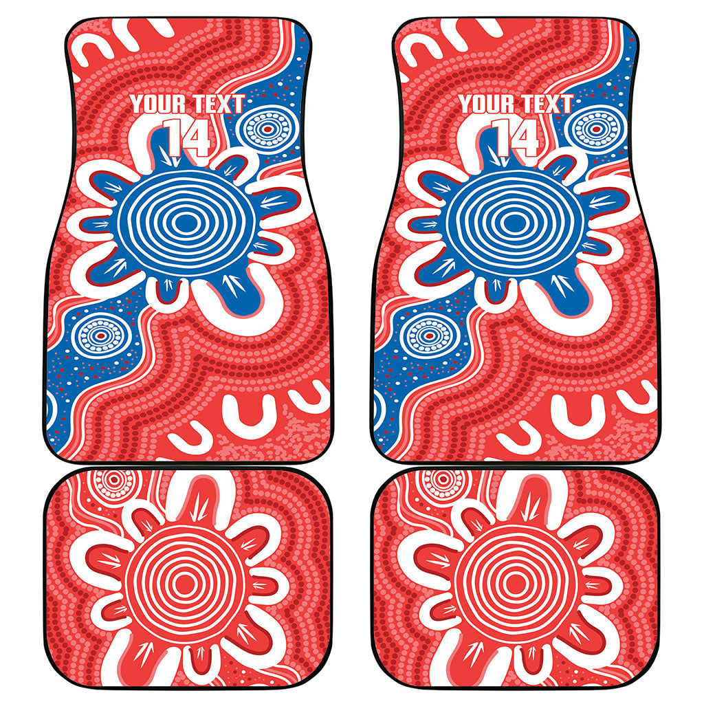South Australia Oztag Custom Car Mats SA Piping Shrike Indigenous Art