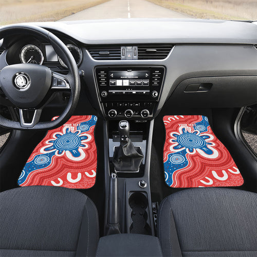 South Australia Oztag Custom Car Mats SA Piping Shrike Indigenous Art