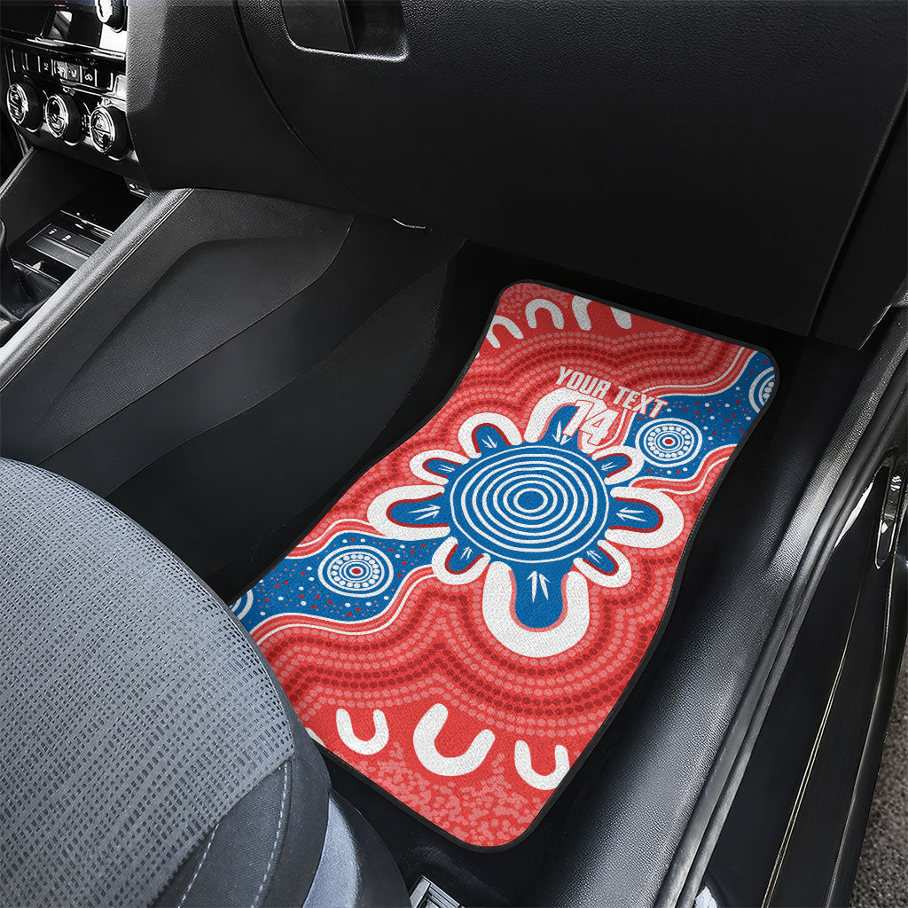 South Australia Oztag Custom Car Mats SA Piping Shrike Indigenous Art