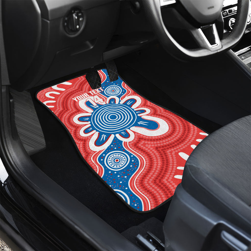 South Australia Oztag Custom Car Mats SA Piping Shrike Indigenous Art