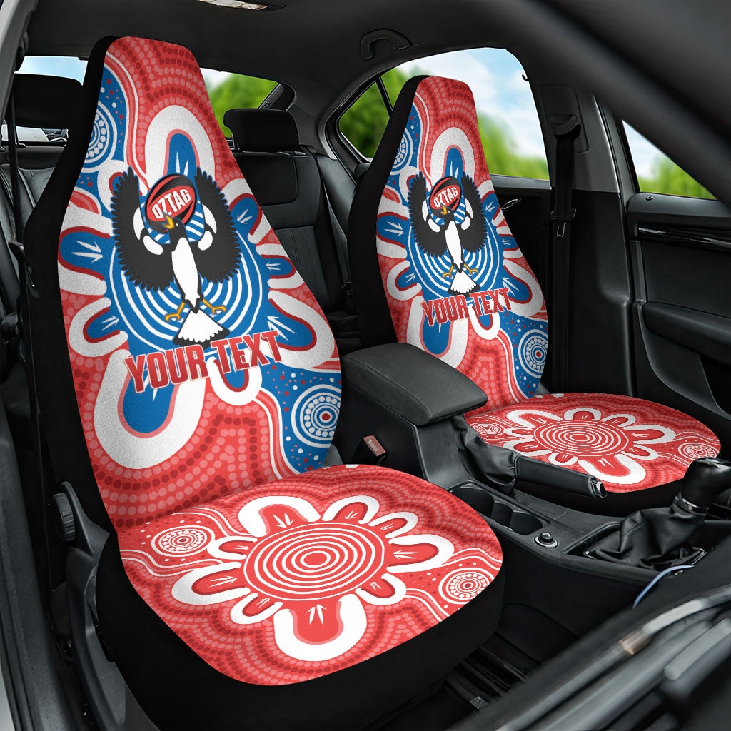 South Australia Oztag Custom Car Seat Cover SA Piping Shrike Indigenous Art