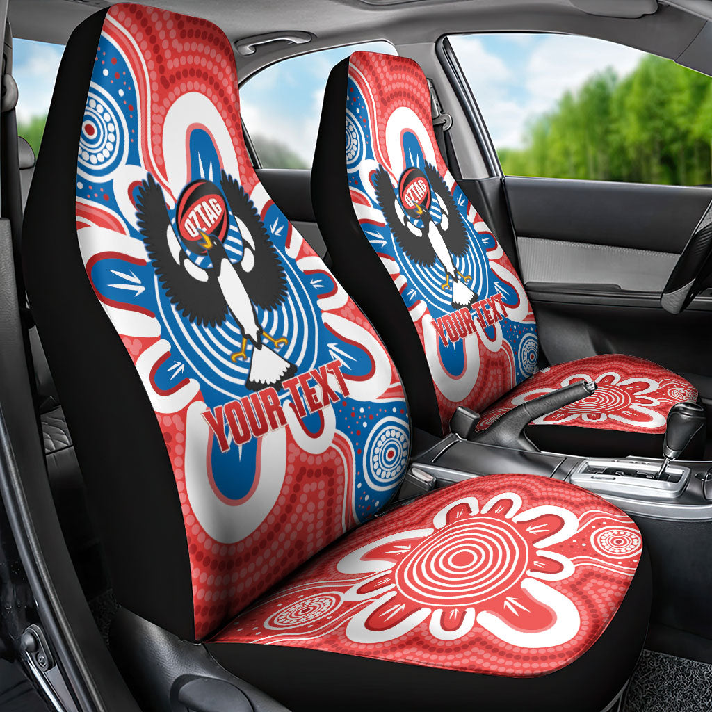 South Australia Oztag Custom Car Seat Cover SA Piping Shrike Indigenous Art