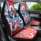 South Australia Oztag Custom Car Seat Cover SA Piping Shrike Indigenous Art