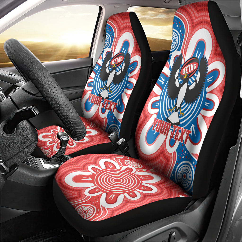 South Australia Oztag Custom Car Seat Cover SA Piping Shrike Indigenous Art