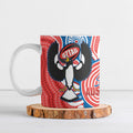 South Australia Oztag Custom Ceramic Mug SA Piping Shrike Indigenous Art