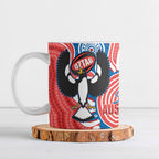 South Australia Oztag Custom Ceramic Mug SA Piping Shrike Indigenous Art