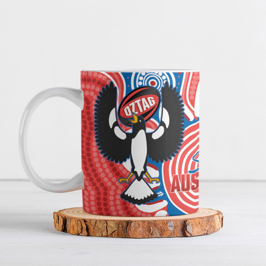 South Australia Oztag Custom Ceramic Mug SA Piping Shrike Indigenous Art