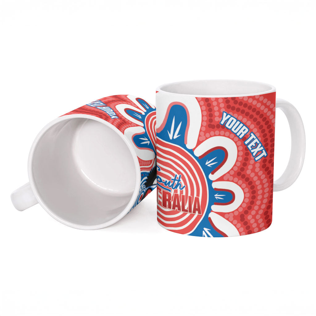 South Australia Oztag Custom Ceramic Mug SA Piping Shrike Indigenous Art