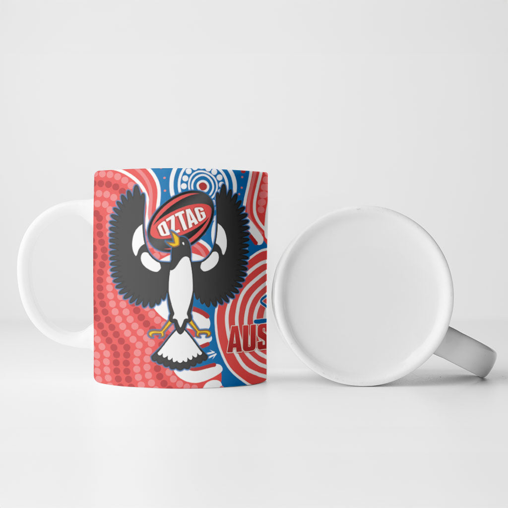 South Australia Oztag Custom Ceramic Mug SA Piping Shrike Indigenous Art