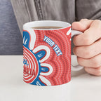 South Australia Oztag Custom Ceramic Mug SA Piping Shrike Indigenous Art
