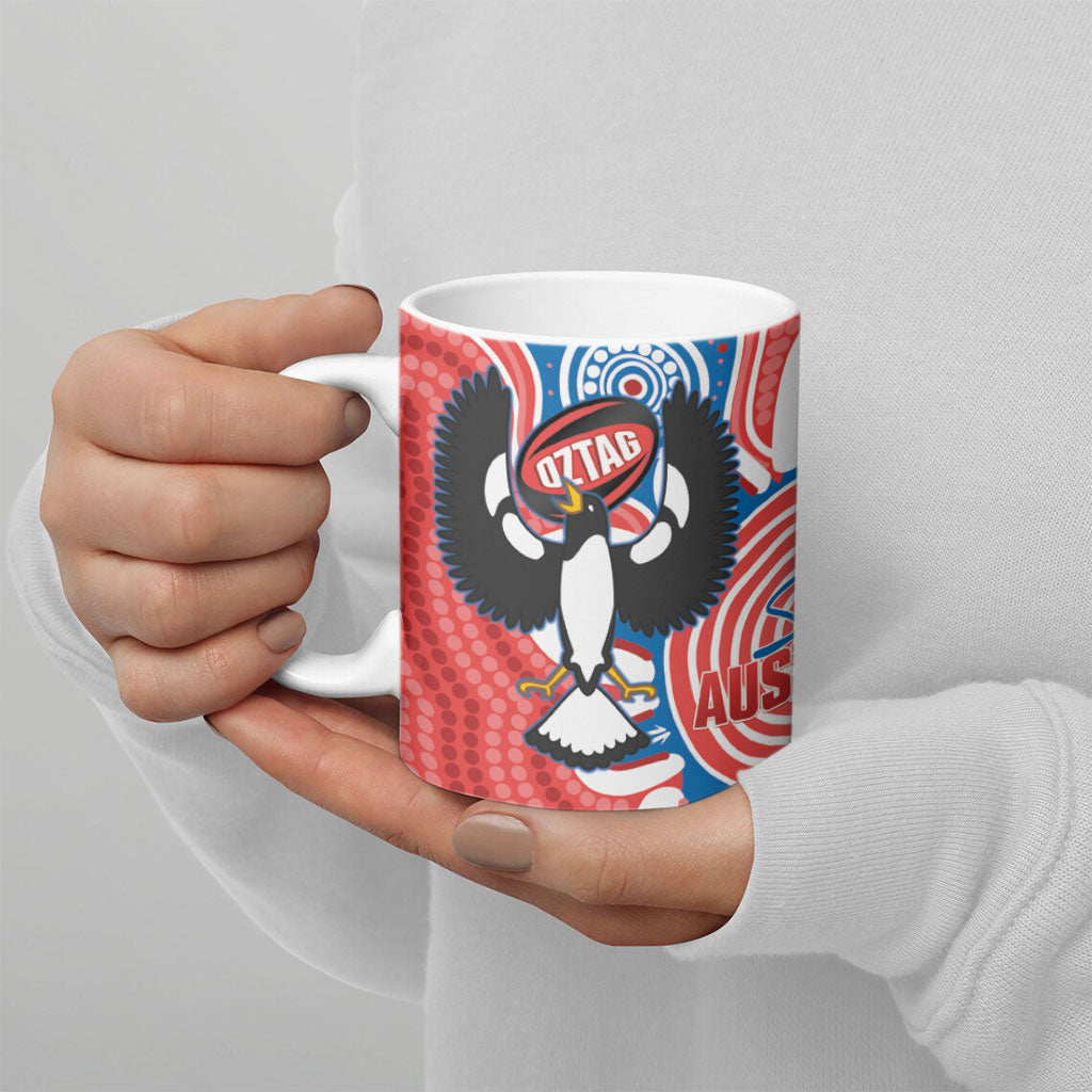 South Australia Oztag Custom Ceramic Mug SA Piping Shrike Indigenous Art