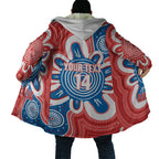 South Australia Oztag Custom Cloak SA Piping Shrike Indigenous Art