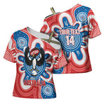 South Australia Oztag Custom Cross Shoulder Shirt SA Piping Shrike Indigenous Art
