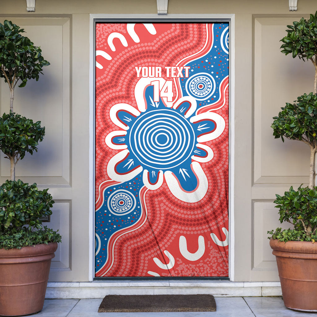 South Australia Oztag Custom Door Cover SA Piping Shrike Indigenous Art