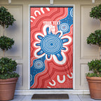 South Australia Oztag Custom Door Cover SA Piping Shrike Indigenous Art