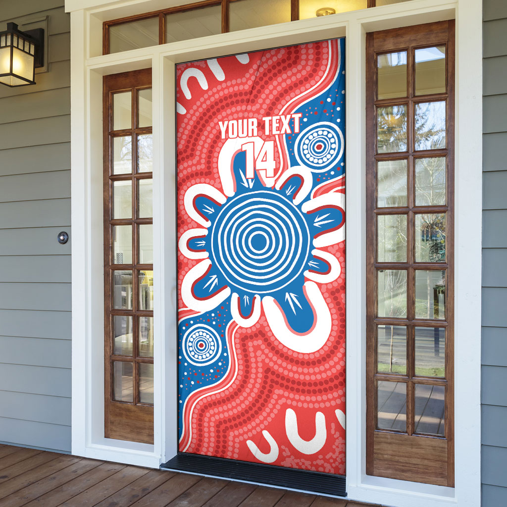 South Australia Oztag Custom Door Cover SA Piping Shrike Indigenous Art