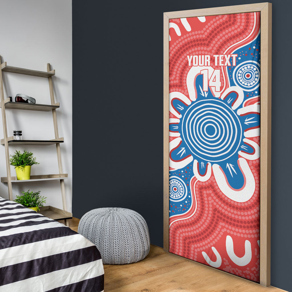 South Australia Oztag Custom Door Cover SA Piping Shrike Indigenous Art