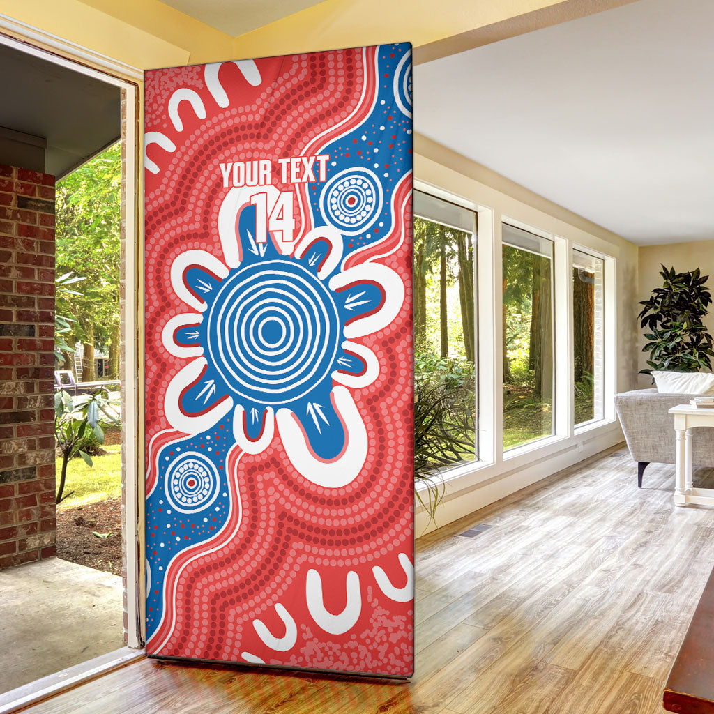 South Australia Oztag Custom Door Cover SA Piping Shrike Indigenous Art