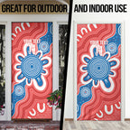 South Australia Oztag Custom Door Cover SA Piping Shrike Indigenous Art
