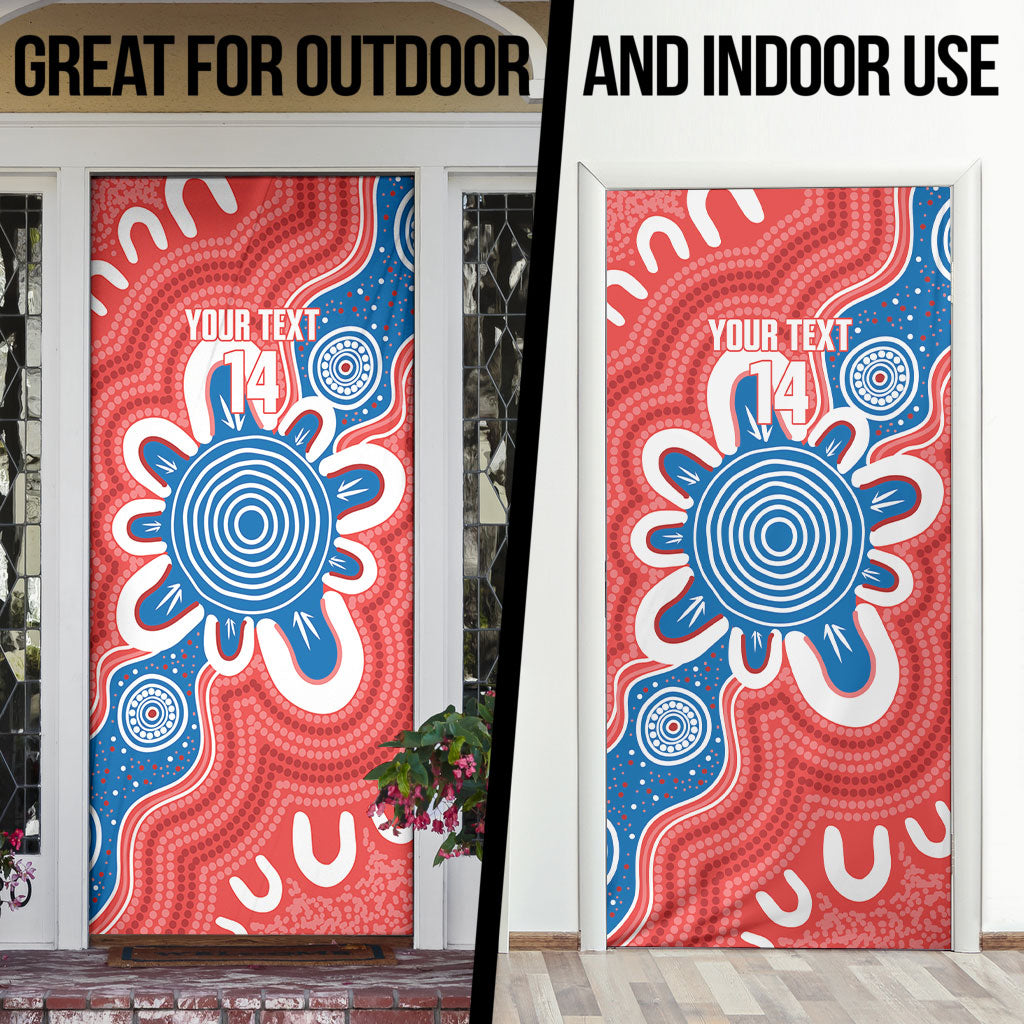 South Australia Oztag Custom Door Cover SA Piping Shrike Indigenous Art