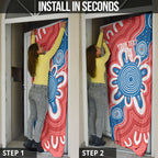 South Australia Oztag Custom Door Cover SA Piping Shrike Indigenous Art